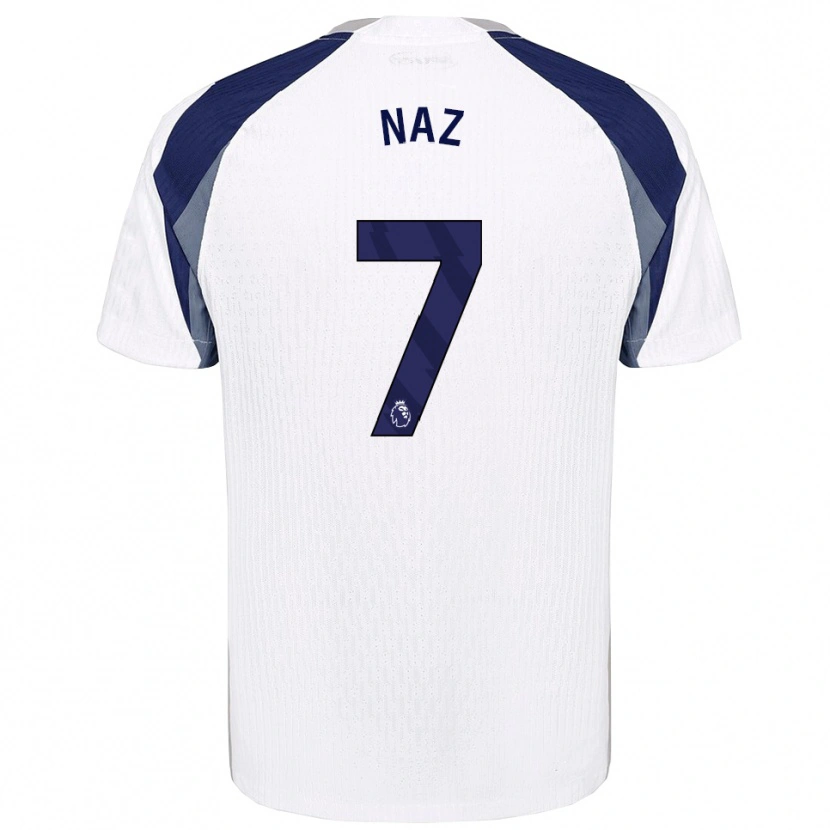 Danxen Niño Camiseta Jessica Naz #7 Blanco Marino 1ª Equipación 2025/26 La Camisa