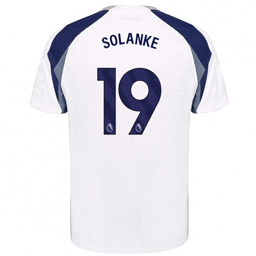 Danxen Niño Camiseta Dominic Solanke #19 Blanco Marino 1ª Equipación 2025/26 La Camisa