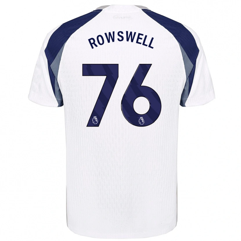 Danxen Niño Camiseta James Rowswell #76 Blanco Marino 1ª Equipación 2025/26 La Camisa