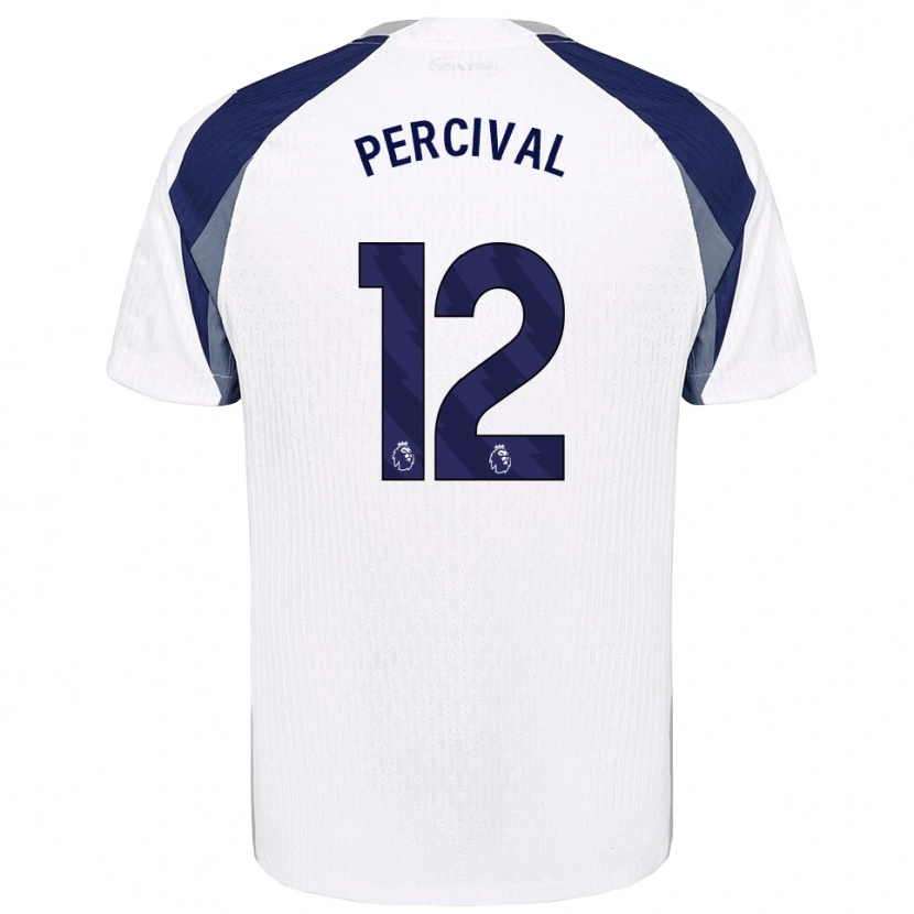 Danxen Niño Camiseta Ria Percival #12 Blanco Marino 1ª Equipación 2025/26 La Camisa