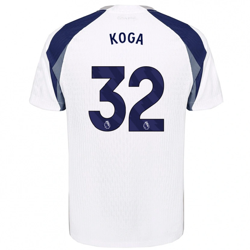 Danxen Niño Camiseta Tōko Koga #32 Blanco Marino 1ª Equipación 2025/26 La Camisa