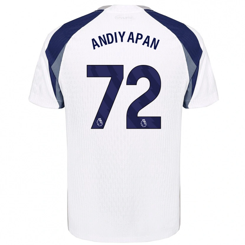 Danxen Niño Camiseta William Andiyapan #72 Blanco Marino 1ª Equipación 2025/26 La Camisa