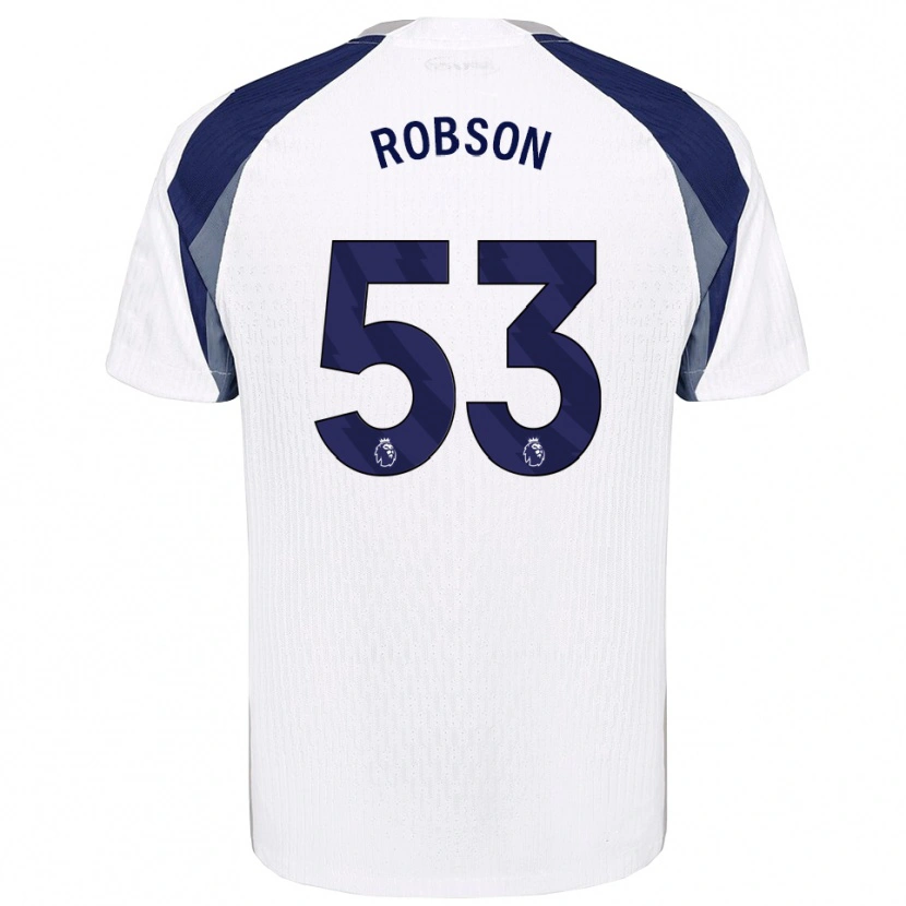 Danxen Niño Camiseta Max Robson #53 Blanco Marino 1ª Equipación 2025/26 La Camisa