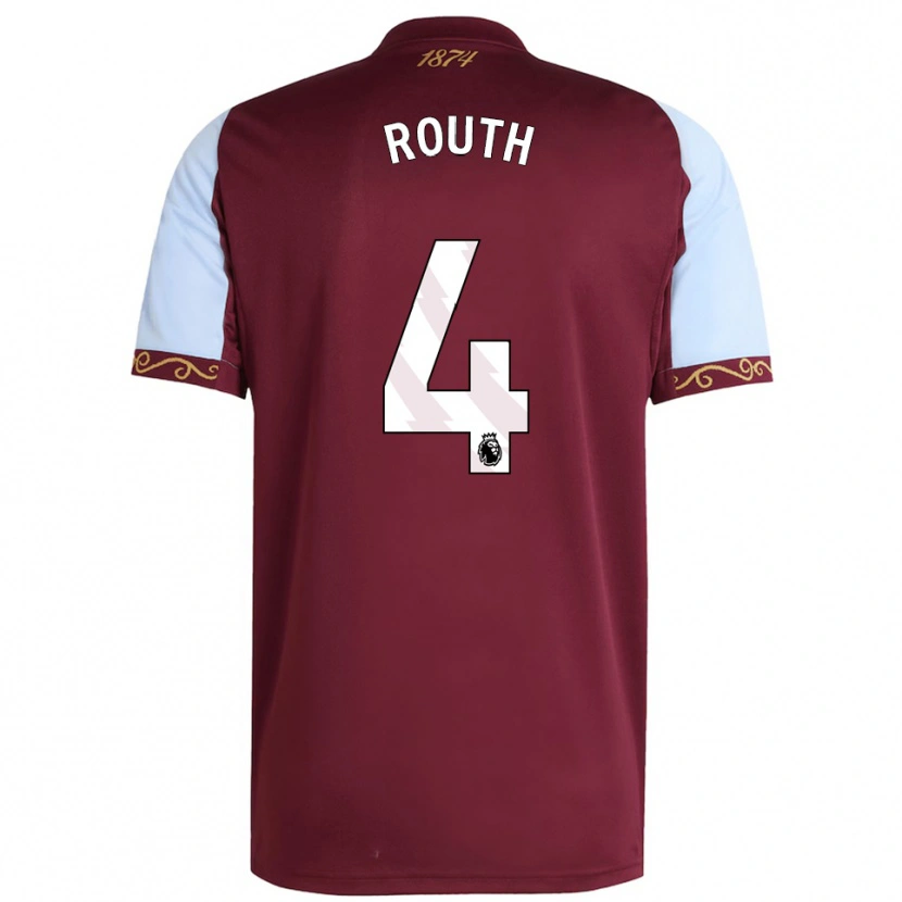 Danxen Niño Camiseta Leon Routh #4 Borgoña Celeste 1ª Equipación 2025/26 La Camisa