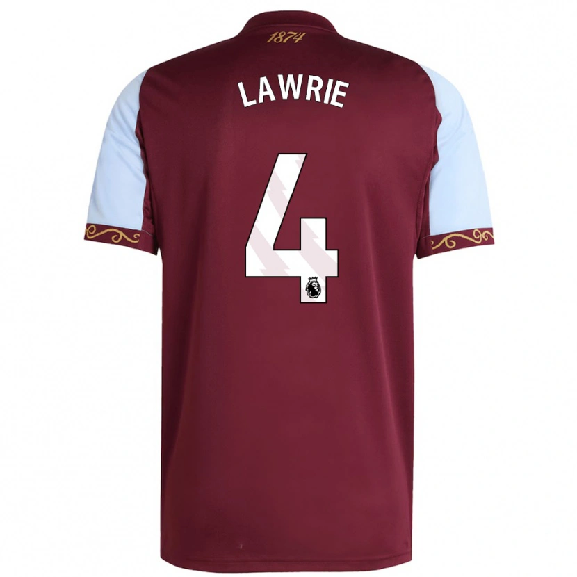 Danxen Niño Camiseta Freddie Lawrie #4 Borgoña Celeste 1ª Equipación 2025/26 La Camisa