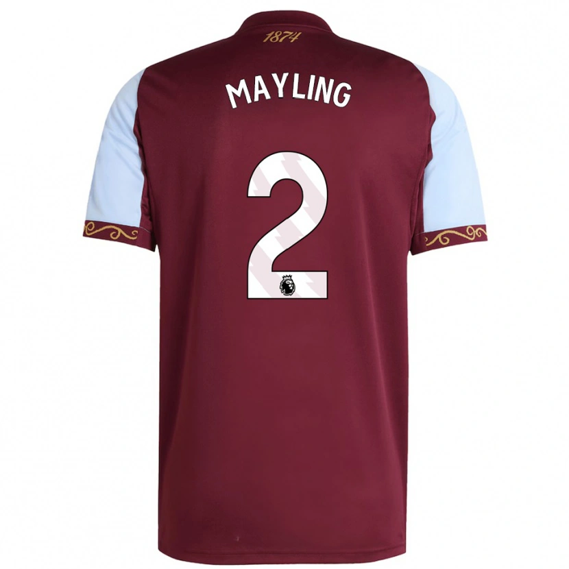 Danxen Niño Camiseta Sarah Mayling #2 Borgoña Celeste 1ª Equipación 2025/26 La Camisa