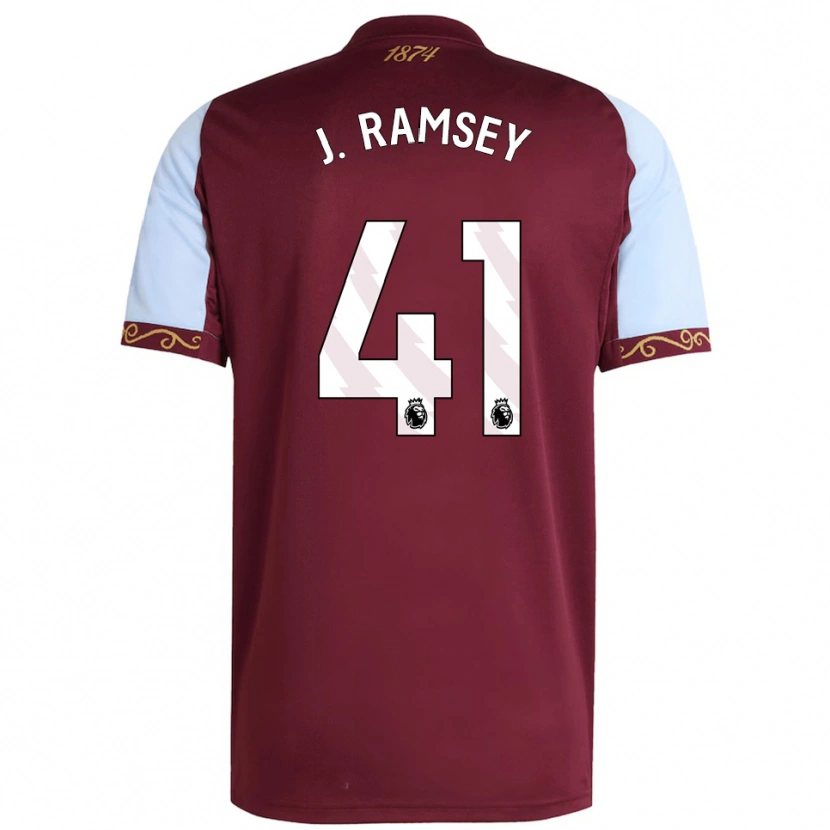 Danxen Niño Camiseta Jacob Ramsey #41 Borgoña Celeste 1ª Equipación 2025/26 La Camisa