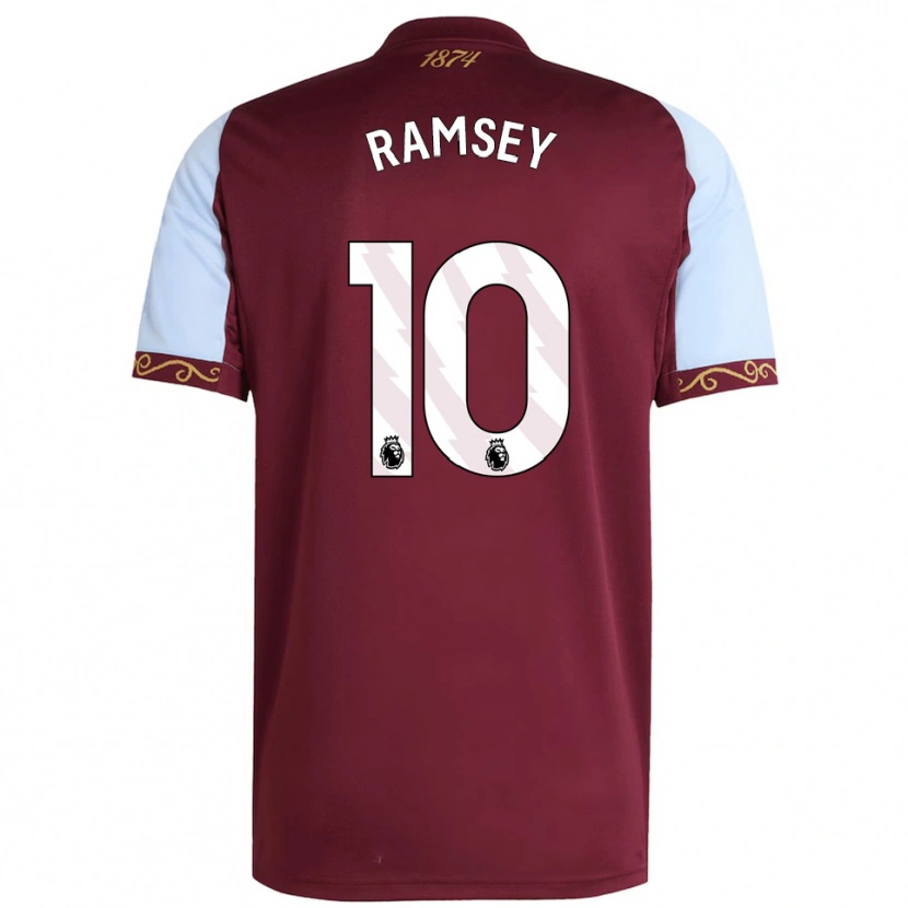 Danxen Niño Camiseta Cole Ramsey #10 Borgoña Celeste 1ª Equipación 2025/26 La Camisa