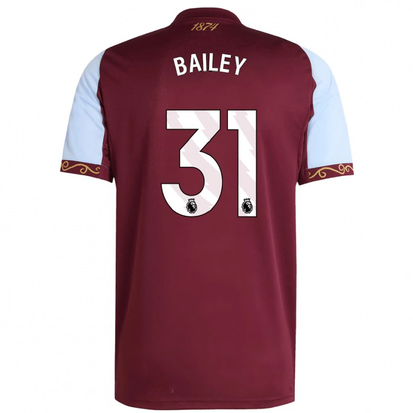 Danxen Niño Camiseta Leon Bailey #31 Borgoña Celeste 1ª Equipación 2025/26 La Camisa