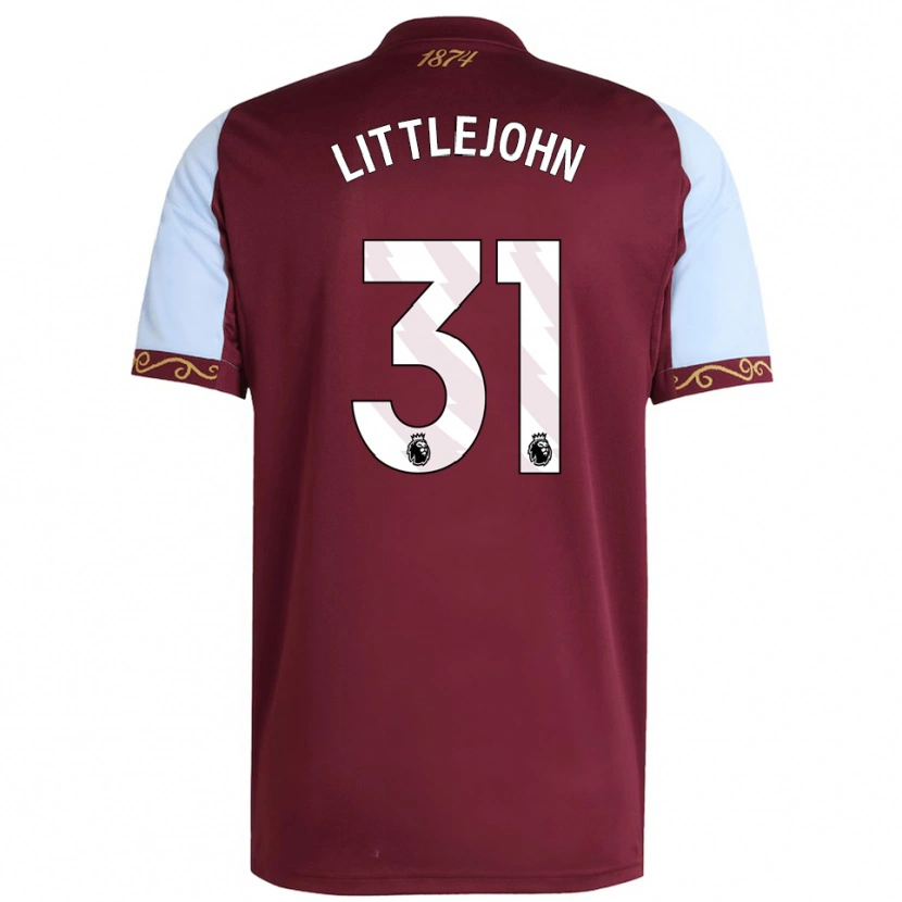 Danxen Niño Camiseta Ruesha Littlejohn #31 Borgoña Celeste 1ª Equipación 2025/26 La Camisa