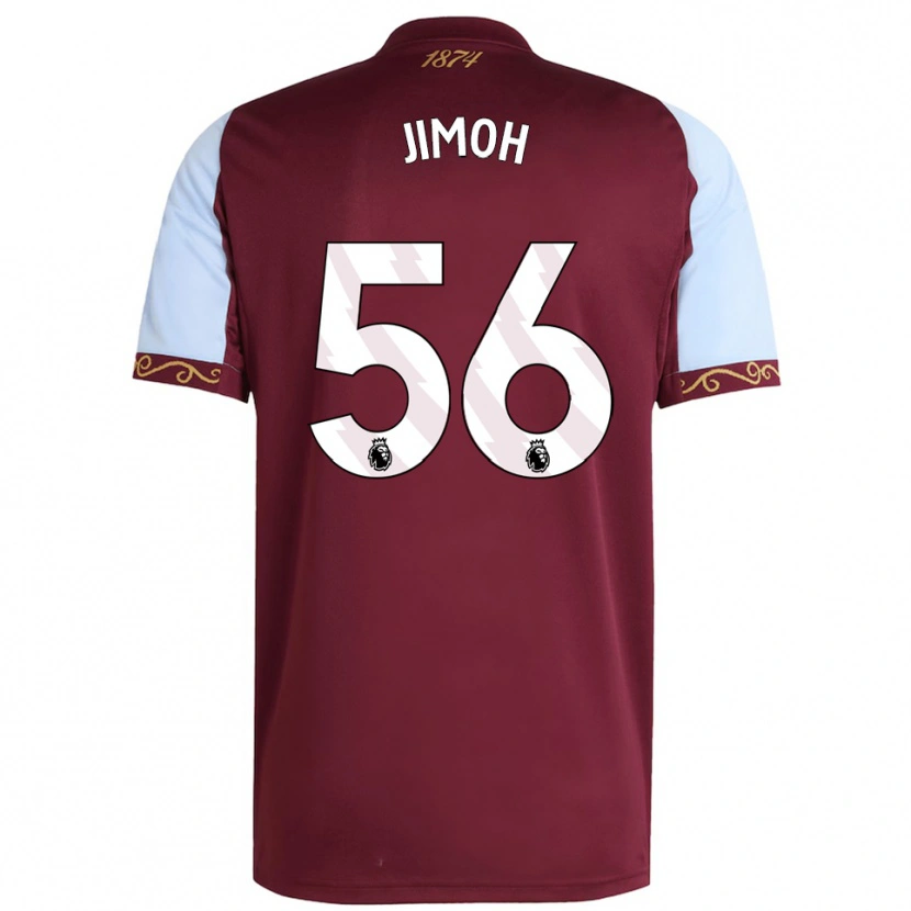 Danxen Niño Camiseta Jamaldeen Jimoh-Aloba #56 Borgoña Celeste 1ª Equipación 2025/26 La Camisa