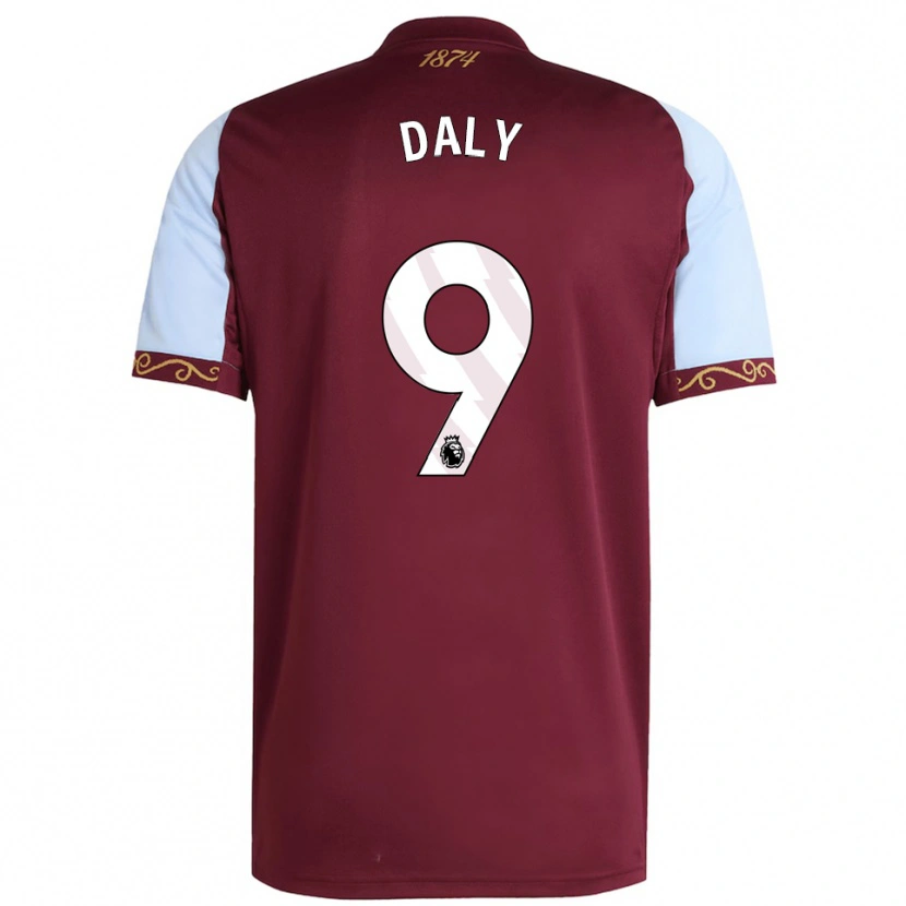 Danxen Niño Camiseta Rachel Daly #9 Borgoña Celeste 1ª Equipación 2025/26 La Camisa