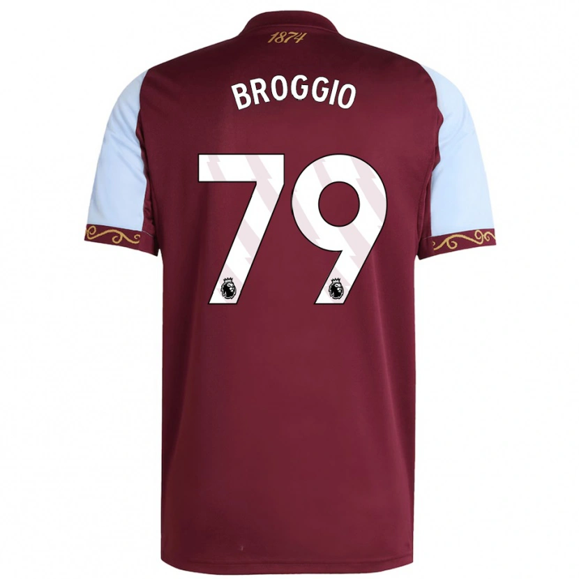 Danxen Niño Camiseta Ben Broggio #79 Borgoña Celeste 1ª Equipación 2025/26 La Camisa