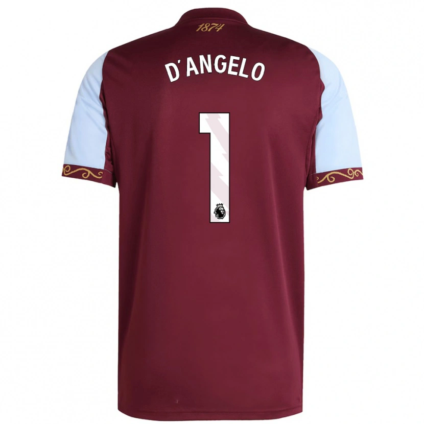 Danxen Niño Camiseta Sabrina D'angelo #1 Borgoña Celeste 1ª Equipación 2025/26 La Camisa