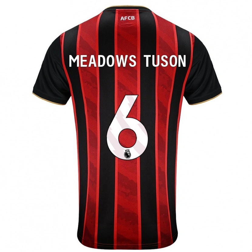Danxen Niño Camiseta Freya Meadows Tuson #6 Rojo Negro 1ª Equipación 2025/26 La Camisa