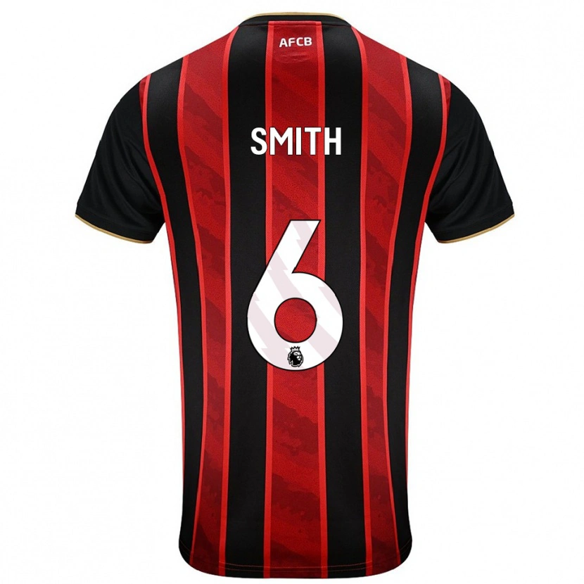 Danxen Niño Camiseta Maisy Smith #6 Rojo Negro 1ª Equipación 2025/26 La Camisa