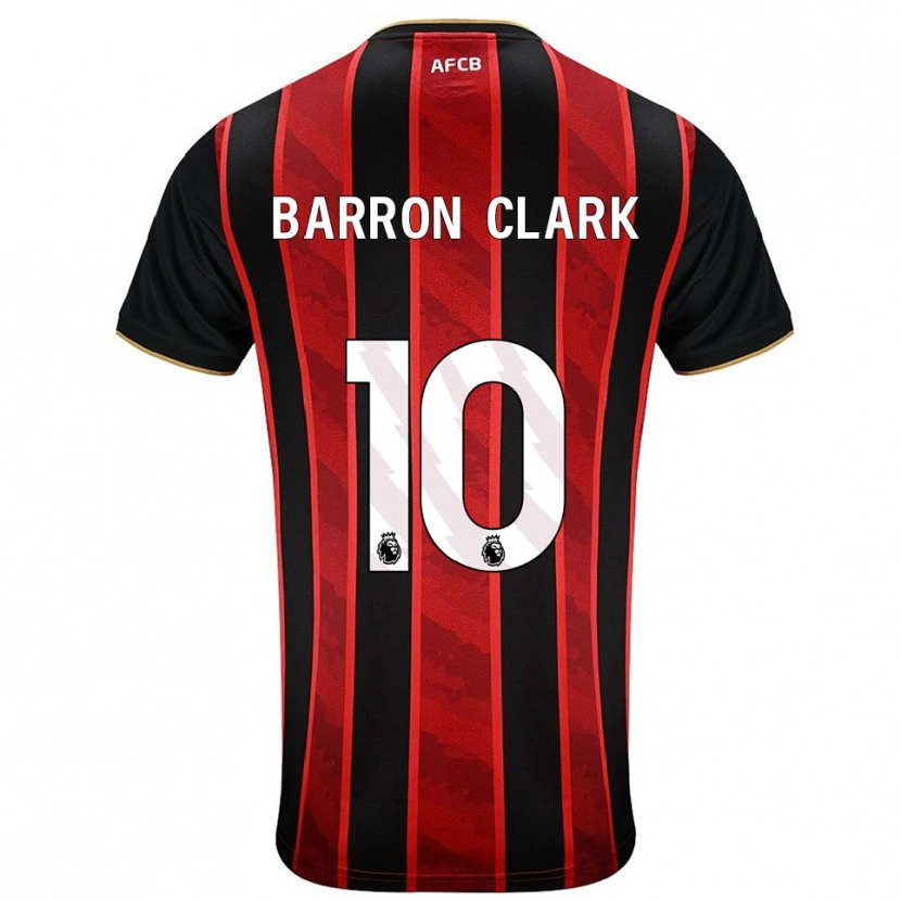 Danxen Niño Camiseta Molly Barron-Clark #10 Rojo Negro 1ª Equipación 2025/26 La Camisa