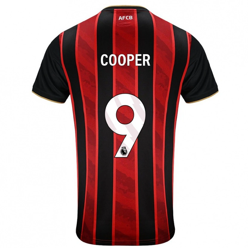 Danxen Niño Camiseta Lucy Cooper #9 Rojo Negro 1ª Equipación 2025/26 La Camisa
