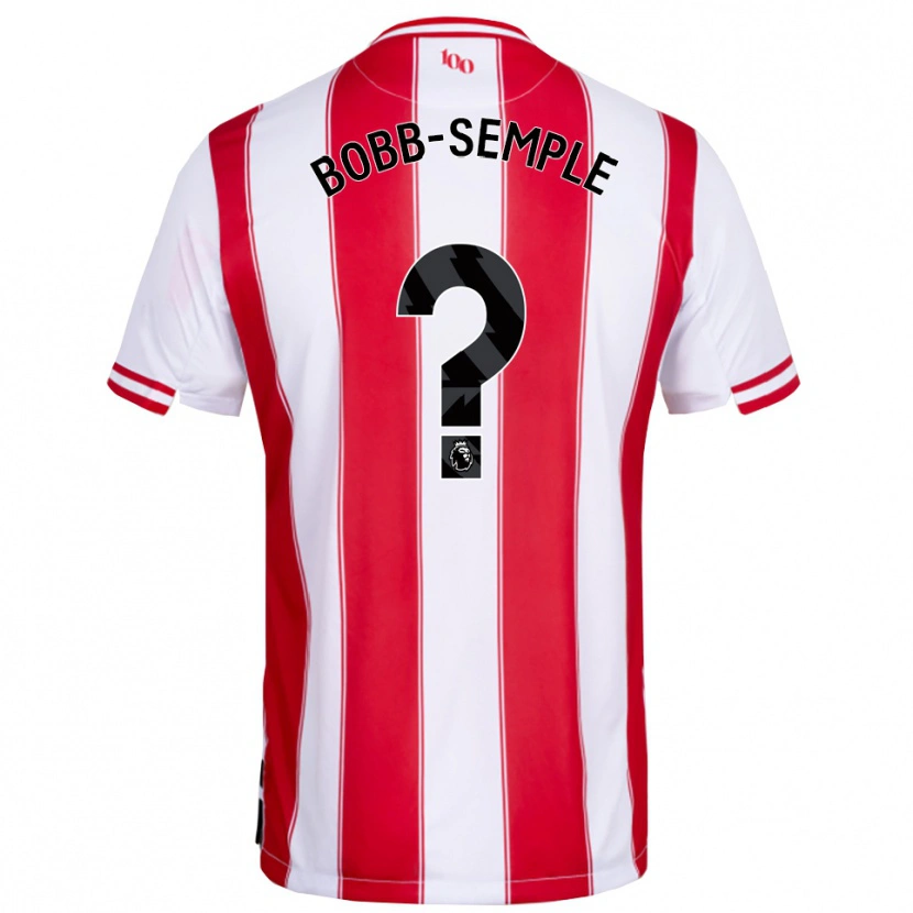 Danxen Niño Camiseta Domeiro Bobb-Semple #0 Rojo Blanco 1ª Equipación 2025/26 La Camisa