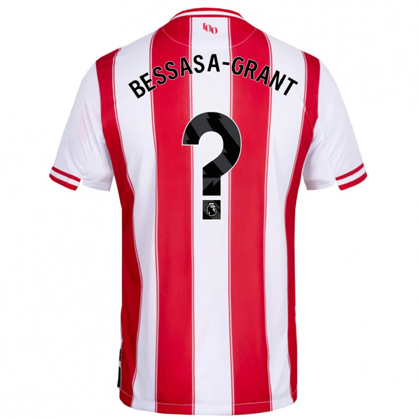 Danxen Niño Camiseta Mekhai Bessasa-Grant #0 Rojo Blanco 1ª Equipación 2025/26 La Camisa