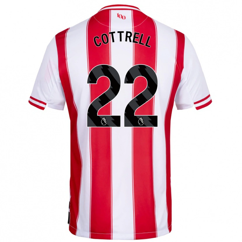 Danxen Niño Camiseta Eleonora Cottrell #22 Rojo Blanco 1ª Equipación 2025/26 La Camisa