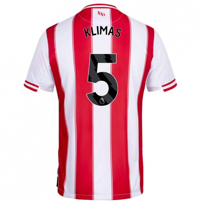 Danxen Niño Camiseta Matas Klimas #5 Rojo Blanco 1ª Equipación 2025/26 La Camisa