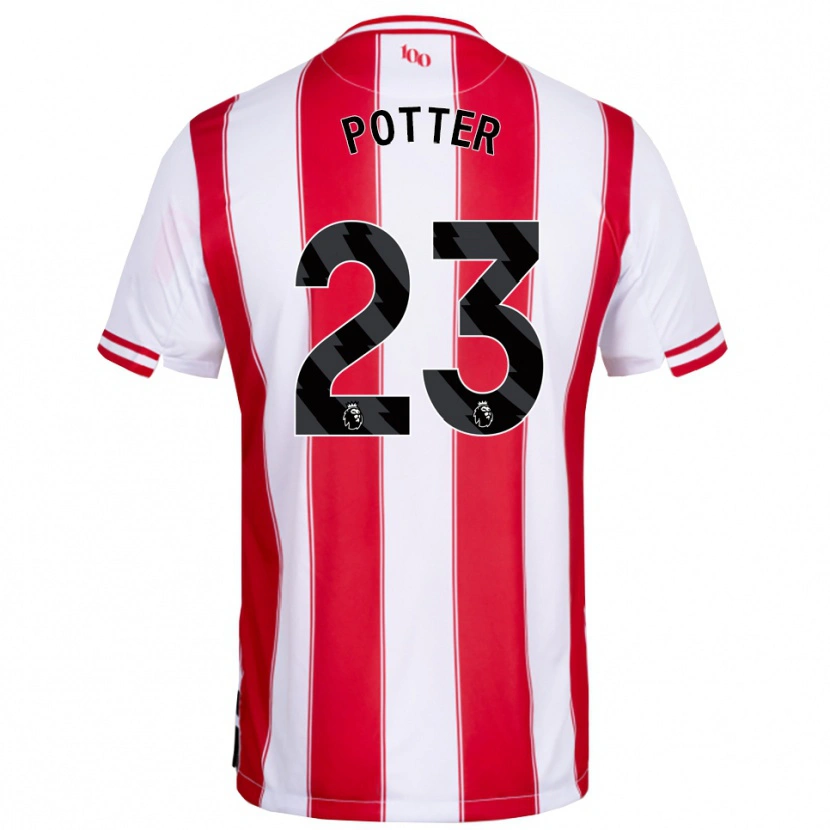 Danxen Niño Camiseta Lucy Potter #23 Rojo Blanco 1ª Equipación 2025/26 La Camisa