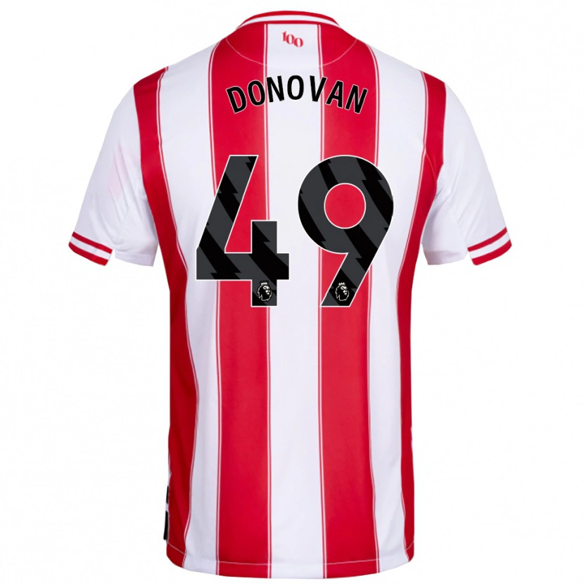 Danxen Niño Camiseta Romelle Donovan #49 Rojo Blanco 1ª Equipación 2025/26 La Camisa