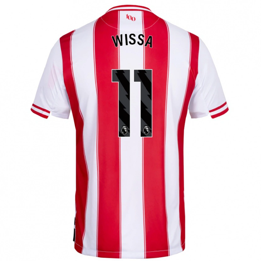 Danxen Niño Camiseta Yoane Wissa #11 Rojo Blanco 1ª Equipación 2025/26 La Camisa