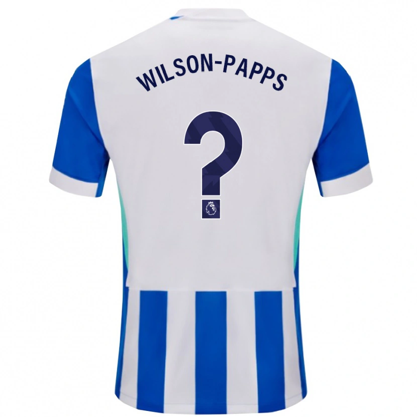 Danxen Niño Camiseta Charlie Wilson-Papps #0 Azul Blanco 1ª Equipación 2025/26 La Camisa