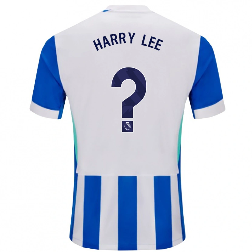 Danxen Niño Camiseta Harry Lee #0 Azul Blanco 1ª Equipación 2025/26 La Camisa