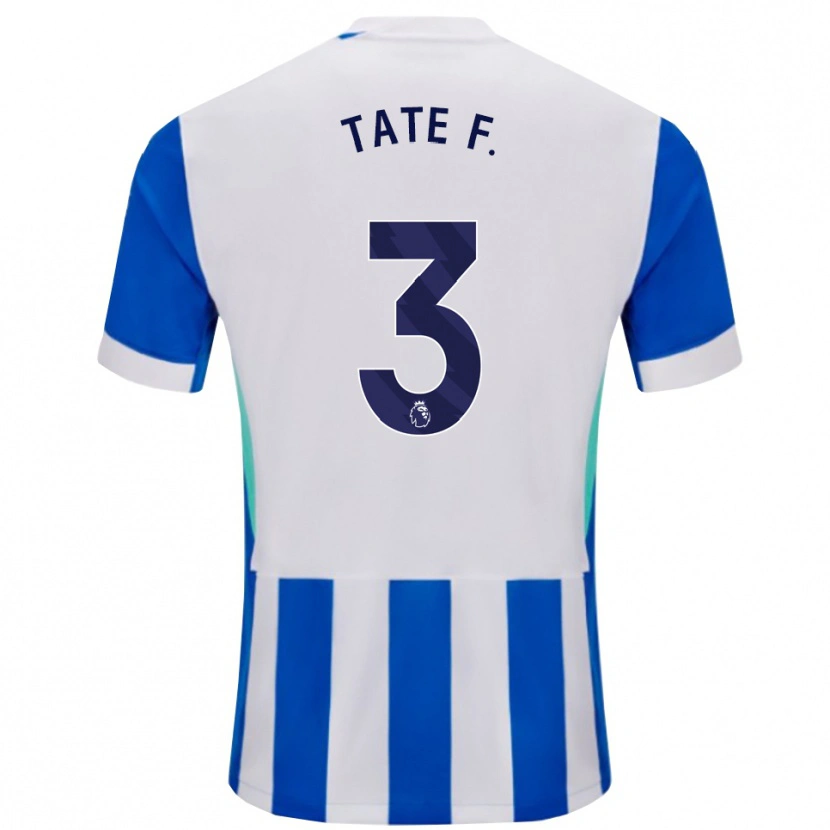 Danxen Niño Camiseta Tate Ferdinand #3 Azul Blanco 1ª Equipación 2025/26 La Camisa