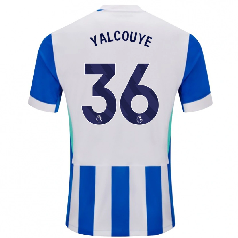 Danxen Niño Camiseta Malick Yalcouyé #36 Azul Blanco 1ª Equipación 2025/26 La Camisa