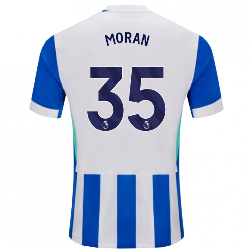 Danxen Niño Camiseta Andrew Moran #35 Azul Blanco 1ª Equipación 2025/26 La Camisa
