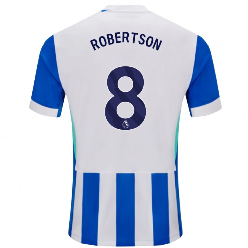 Danxen Niño Camiseta Josh Robertson #8 Azul Blanco 1ª Equipación 2025/26 La Camisa
