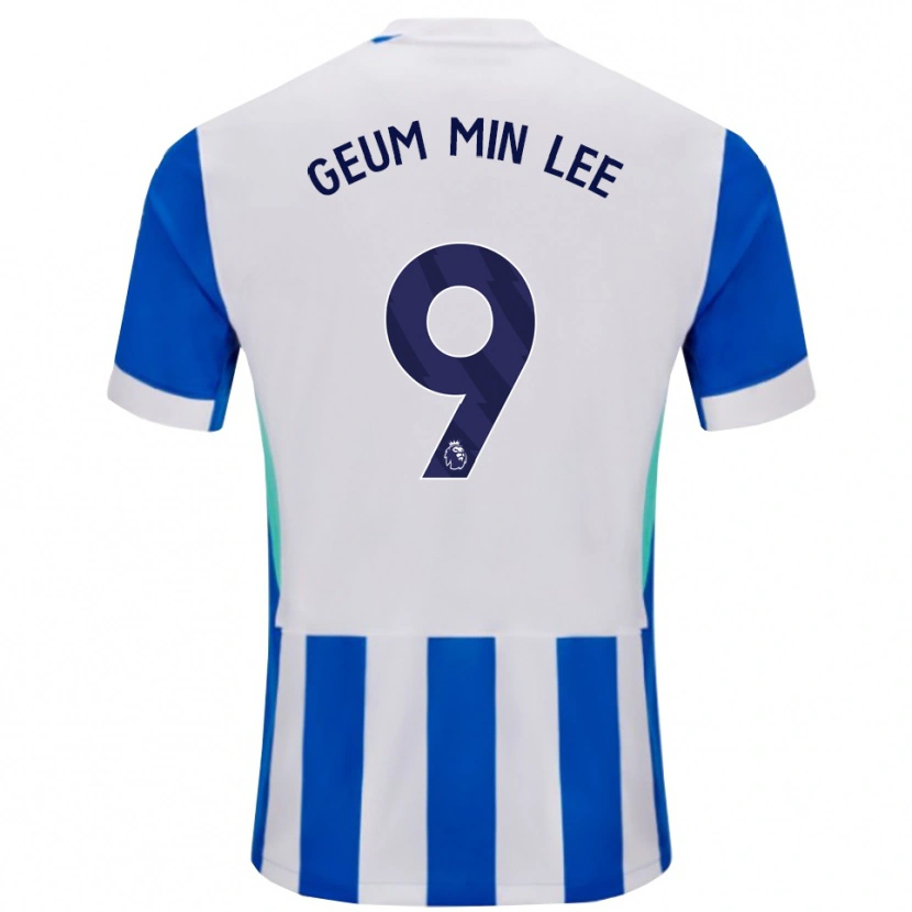 Danxen Niño Camiseta Lee Geum-Min #9 Azul Blanco 1ª Equipación 2025/26 La Camisa