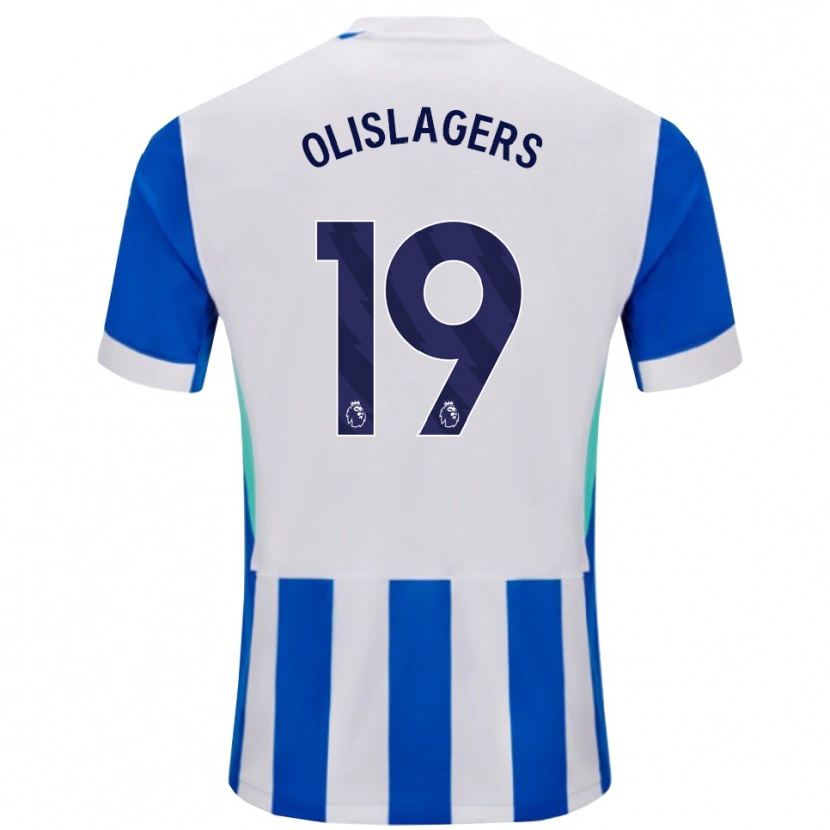 Danxen Niño Camiseta Marisa Olislagers #19 Azul Blanco 1ª Equipación 2025/26 La Camisa