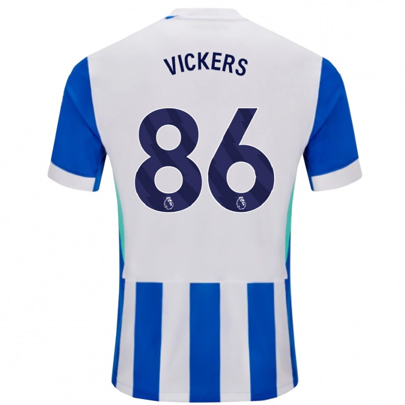 Danxen Niño Camiseta Jacob Vickers #86 Azul Blanco 1ª Equipación 2025/26 La Camisa
