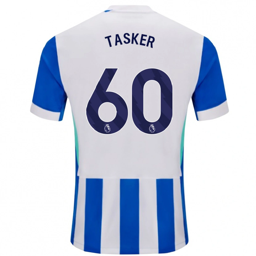 Danxen Niño Camiseta Charlie Tasker #60 Azul Blanco 1ª Equipación 2025/26 La Camisa