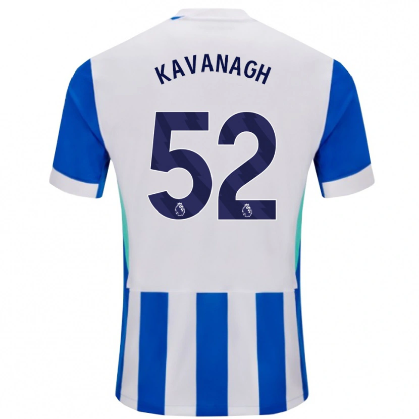 Danxen Niño Camiseta Leigh Kavanagh #52 Azul Blanco 1ª Equipación 2025/26 La Camisa