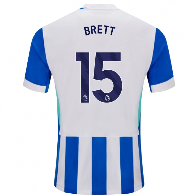 Danxen Niño Camiseta Adam Brett #15 Azul Blanco 1ª Equipación 2025/26 La Camisa