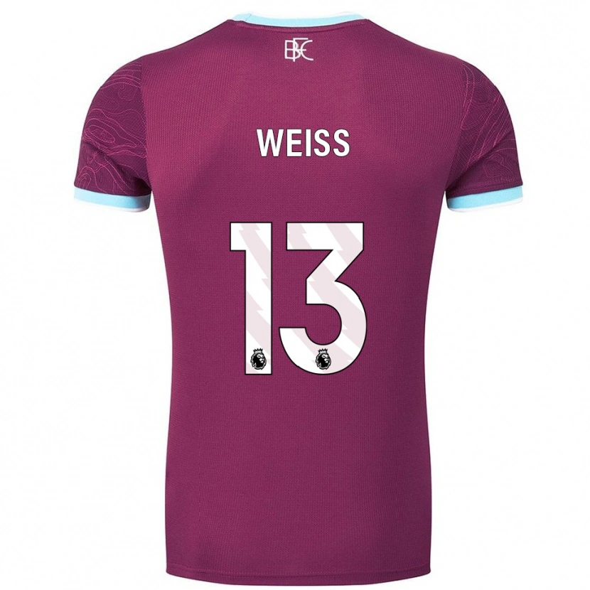 Danxen Niño Camiseta Max Weiß #13 Borgoña Celeste 1ª Equipación 2025/26 La Camisa