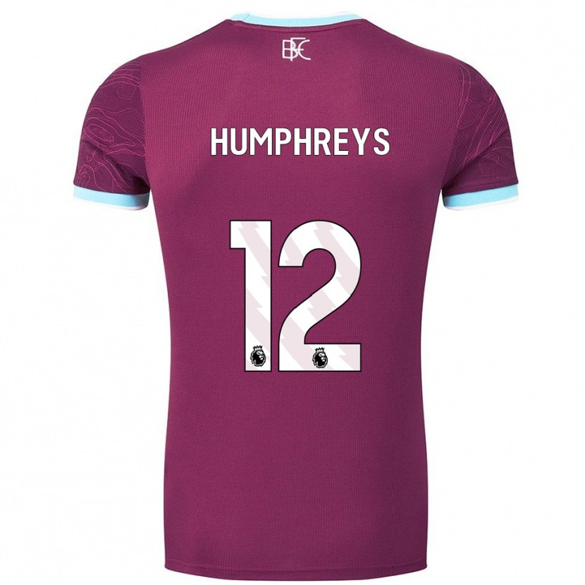 Danxen Niño Camiseta Bashir Humphreys #12 Borgoña Celeste 1ª Equipación 2025/26 La Camisa