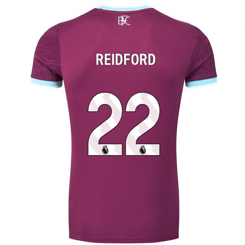 Danxen Niño Camiseta Isabella Reidford #22 Borgoña Celeste 1ª Equipación 2025/26 La Camisa
