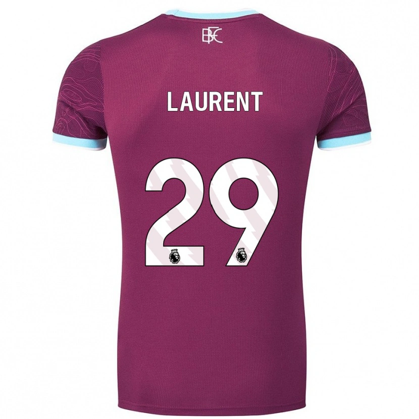 Danxen Niño Camiseta Josh Laurent #29 Borgoña Celeste 1ª Equipación 2025/26 La Camisa