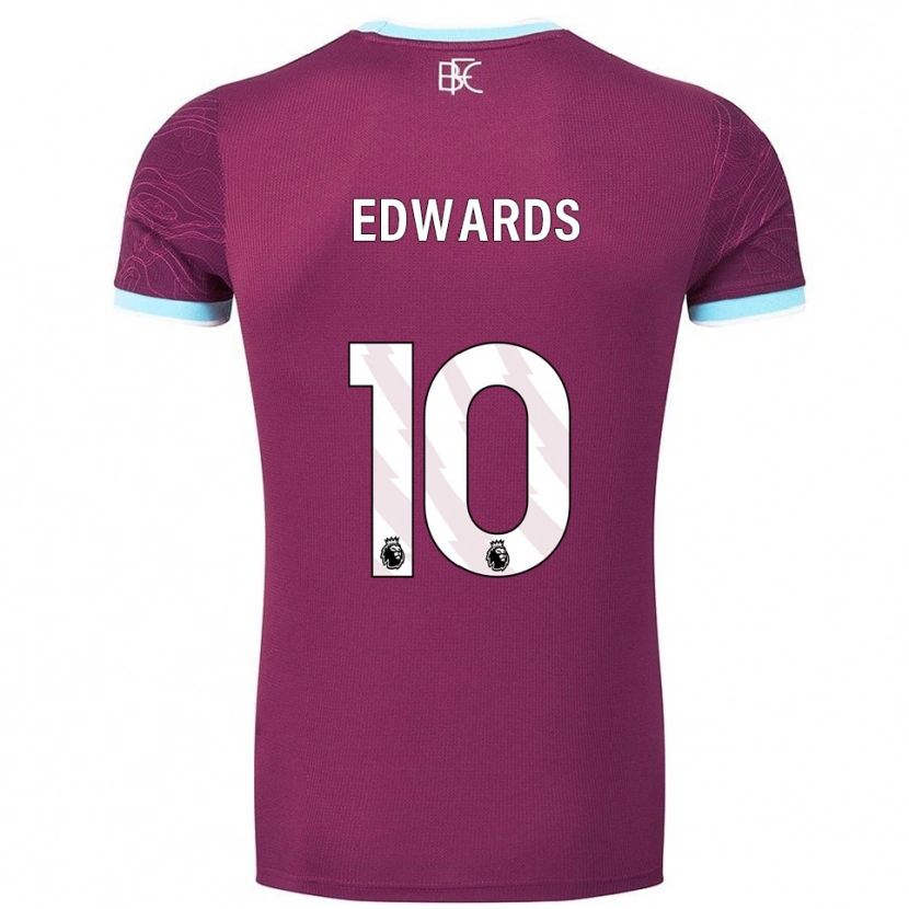 Danxen Niño Camiseta Marcus Edwards #10 Borgoña Celeste 1ª Equipación 2025/26 La Camisa