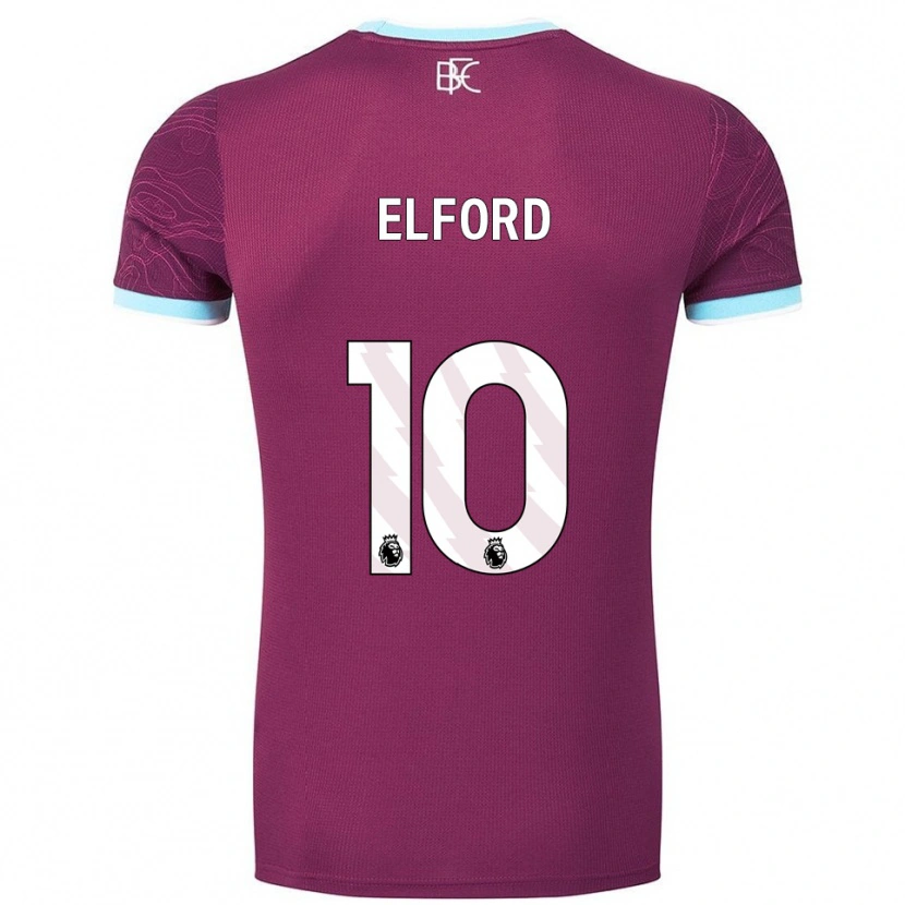 Danxen Niño Camiseta Laura Elford #10 Borgoña Celeste 1ª Equipación 2025/26 La Camisa