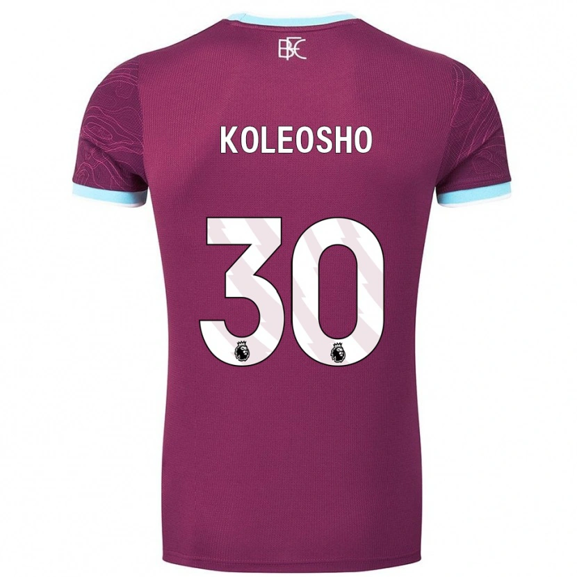 Danxen Niño Camiseta Luca Koleosho #30 Borgoña Celeste 1ª Equipación 2025/26 La Camisa