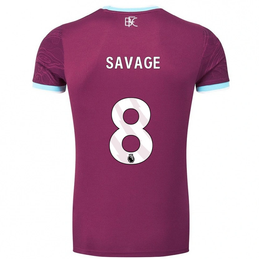 Danxen Niño Camiseta Troy Savage #8 Borgoña Celeste 1ª Equipación 2025/26 La Camisa