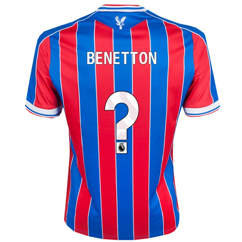 Danxen Niño Camiseta Lucca Benetton #0 Azul Rojo Blanco 1ª Equipación 2025/26 La Camisa